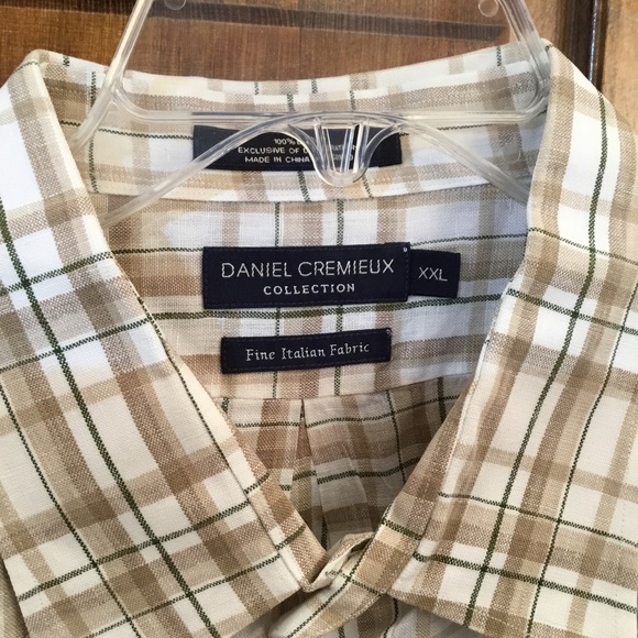 Daniel Cremieux Collection shortsleeved linen shirt, size XXL, never worn - Picture 2 of 3